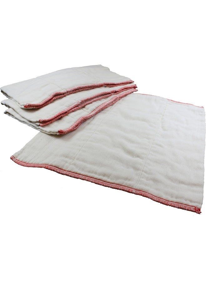 OsoCozy Better Fit Unbleached Prefolds - Baby Cloth Diaper Prefolds Made Of 100% Indian Cotton - Diaper Service Quality (DSQ) {Premium 4x8x4 Fits 14-30 lb.} - Dozen - Image 1
